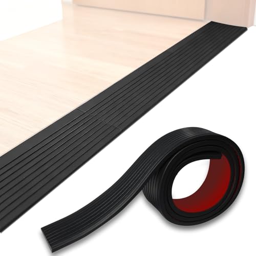 Rampa per Soglia,Soglia di Dislivello Pavimento,Rampa di Soglia in Gomma Autoadesiva,rampa per Sedia a Rotelle,per Sedia a Rotelle, Passeggini,Deambulatori,8cm x 3 cm x100cm,2PC