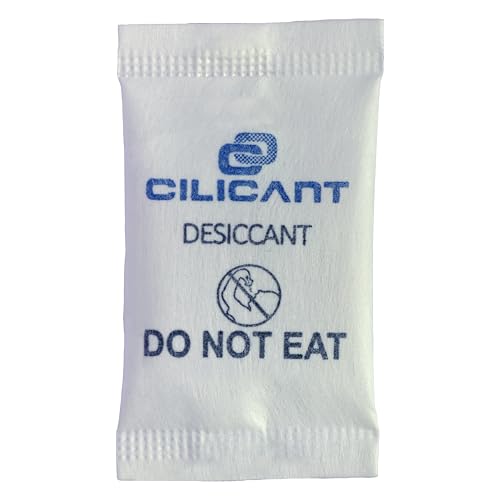 Image of CILICAnT 1 Gram (1000 Pcs) Silica Gel White Packets Desiccant Dehumidifiers, Non-Indicating Silica Gel Packs To Avoid Moisture, Odour, and Fungus (1 Gram X 1000 Pcs = 1 KG)