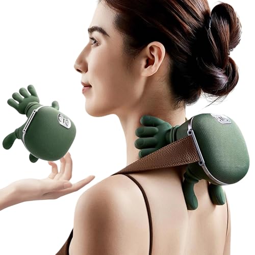 Neck Massager 2025, with Heat Electric Shoulder & Cervical Massage for Pain Relief deep Tissue Massage Heated for Neck, Back, Shoulder-Green