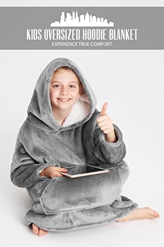 CityComfort Girls Oversized Blanket Hoodie Kids Fleece Fluffy Snuggle Hoodies