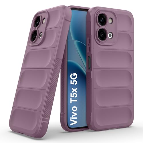 Image of Zapcase Back Case Cover for Vivo T5x 5G | Compatible for Vivo T5x 5G Back Cover | Liquid Silicon Magic Case with Camera Protection | Lavender