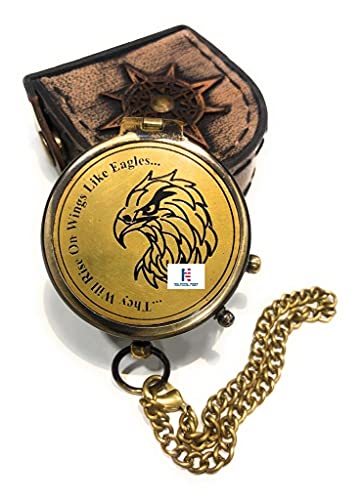 Brújula de Regalo Eagle Compass con Estuche de Cuero, Eagle, Scout of America, Graduación, Ceremonia de Águila miniatura 1