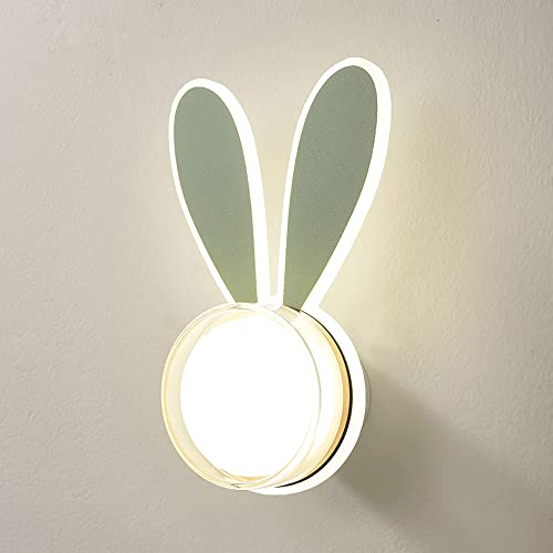 Iluminación infantil con lámpara de pared de conejo de dibujos animados para niños 2