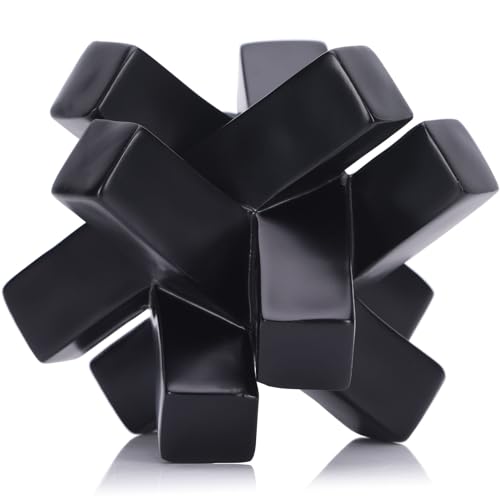 Estatua geométrica decorativa negra moderna