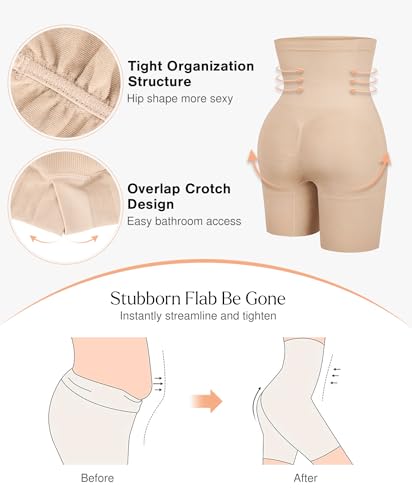 Popilush Shapewear Shorts Tummy Control High Waisted Body Shaper Seamless Underwear for Women Butt Lifting2