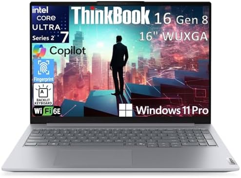 Lenovo ThinkBook 16 Gen 8 Business AI PC Laptop Computer, 16" FHD...