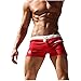 KPPONG Short de Bain Homme Boxer Maillot de Bain avec Poche Cordon de Serrage Sport Shorts Taille Basse Sexy Slips pour Vacance Plage Piscine