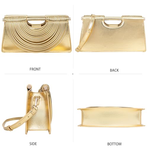 Image of Trendy Woven Evening Clutch Purse Half Round Designer Shoulder /Crossbody Bag Top-Handle Satchel Handbags