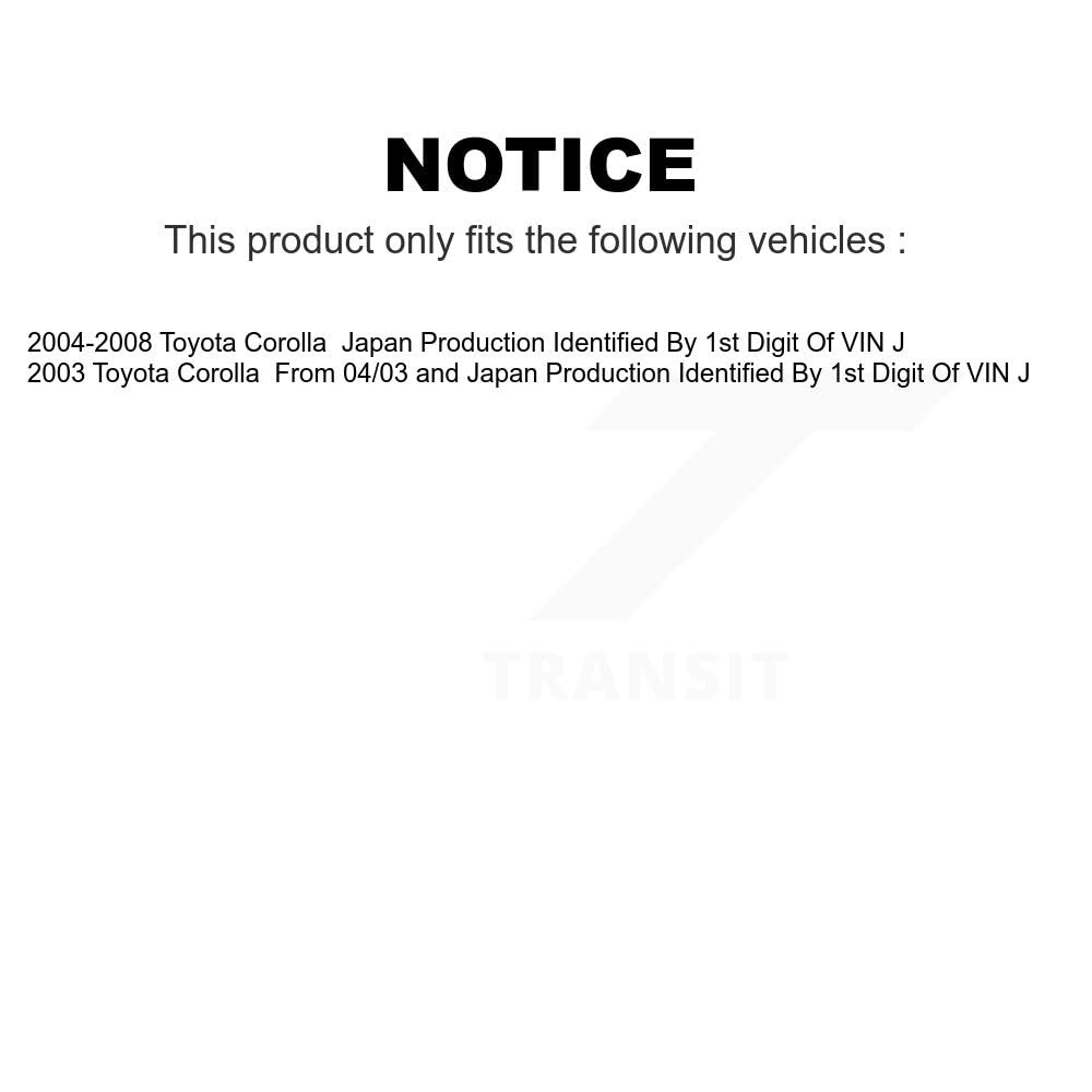 Transit Auto - Front Rear Ceramic Brake Pads And Drum Shoes Kit For Toyota Corolla KTN-100199