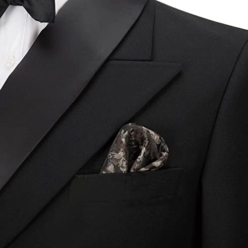 Men's 2 Pieces Suit Slim Fit Solid Peak Lapel One Button Jacket Formal Wedding Tuxedo Blazer & Pants3