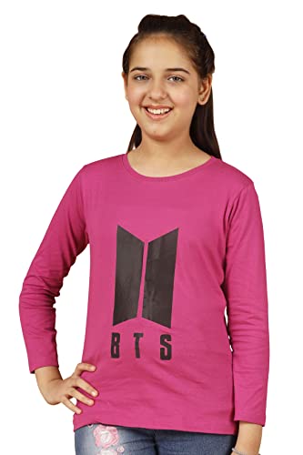 Image of KYDA KIDS Girls Cotton Full Sleeve Printed T-Shirt (Pack of 3)