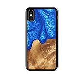 WUDN Slim Resin & Wood Phone Case (Diver's Blue) Compatible with Apple iPhone X or Xs