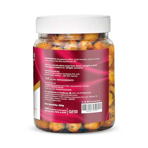 Image of PUREHEART Nutreat Chile Zing Australian Macadamias - Spicy Roasted Macadamia Nuts | Buttery Crunch Snack | 230g | Gluten-Free & Keto-Friendly
