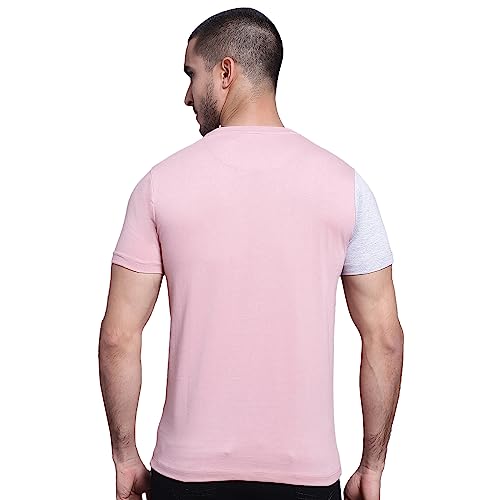 Image of Cantabil Men Cotton Blend Round Neck Half Sleeve Printed T-Shirt (P MTSH00301)