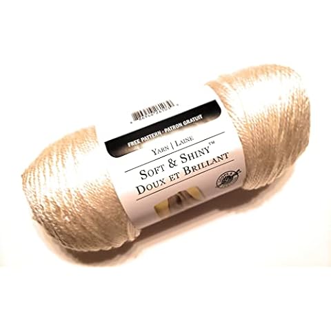 Loops & Threads Soft & Shiny Yarn, 1 Ball, Cream, 6 ounces Cover