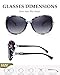 FIMILU 2 Packs Polarized Womens Sunglasses Fashion Designer Sun Glasses Classic Vintage Jackie O Style