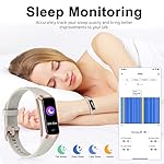 Fitness Tracker with 24/7 Heart Rate, Blood Oxygen Blood Pressure Sleep Monitor, Activity Trackers 5 ATM Waterproof,Step Calorie Counter Pedometer Health Smart Watch for Women Men(Beige) - Image 2