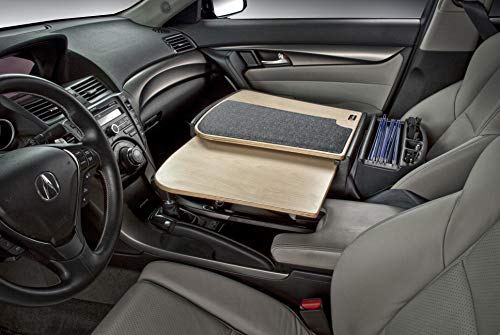 Image of AutoExec GripMaster Car Desk for Your Vehicle Workstation and Mobile Office, Natural Birch