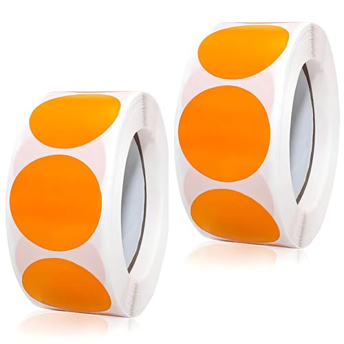 Autocollants ronds 25 mm orange pour le marquage de dossiers