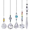 H&D HYALINE & DORA Kristallen regenboog zonnevanger achteraanzicht glas auto bedels hangende raamhanger 5 stuks