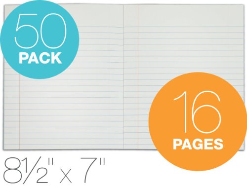 Tops Second Nature Exam Books, Recycled, 7 X 8.5-Inch, 8 Sheets/16 Pages Per Book, Blue, 50 Books Per Pack (67000) #TOP1