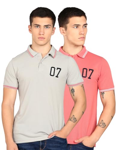Image of INKKR Men's Soild Half Sleeve Polo T-Shirt Combo