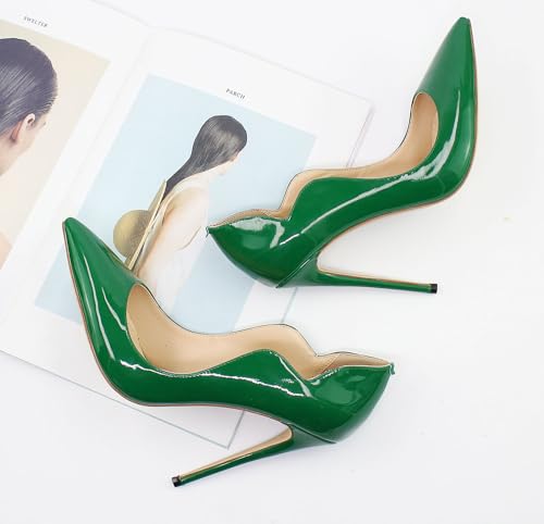 Image of Women's Pointed Toe Shallow Stiletto Heels 4.7 Inch Pumps Wedding Party Banquet Shoes