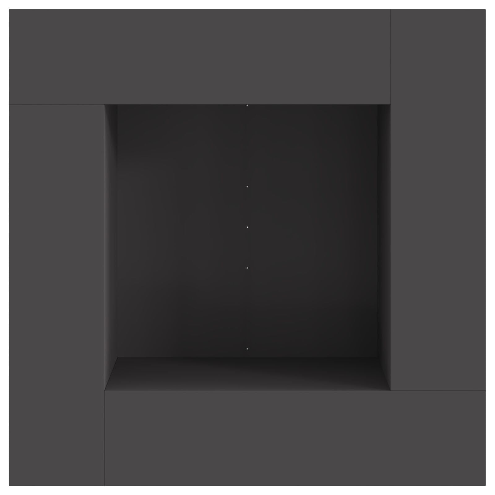 Gecheer Braciere Esterno, Rettangolare Moderno con Design Aperto e Ventilazione Ottimale, 80 x 80 x 40 cm in Acciaio Nero per Riunioni all'Aperto
