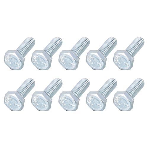 Image of METALLIXITY Hex Bolts (1 /4-28x3 /4) 12Pcs, Carbon Steel Zinc Plated Fully Threaded, UNF Fine Thread Hex Head Screw Bolt - for Furniture Repair, Silver