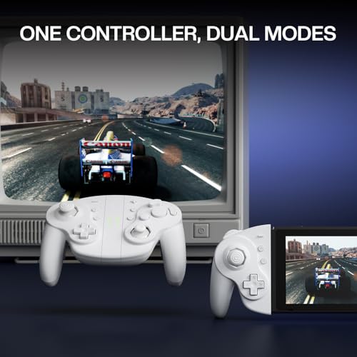 Image of NYXI Wizard 2 Wireless Switch Controller, TMR Hall Joystick Wireless Controller, Adjustable Triggers, NFC, Programmable Buttons, 6-Axis Gyro,HD Rumble for Switch /NGC /Wii /PC