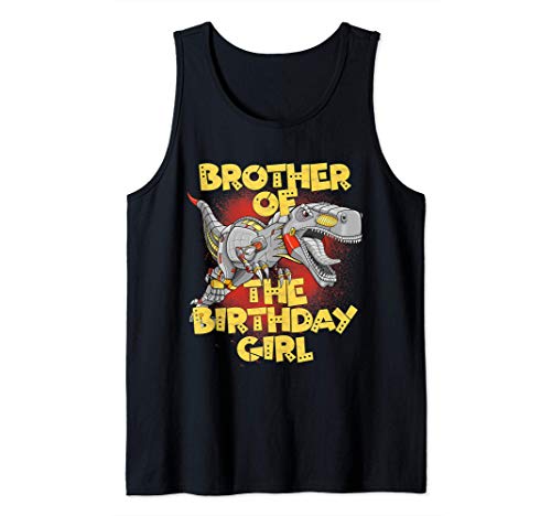 Brother Girl Dinosaur Robot Cyborg T-Rex Matching Canotta