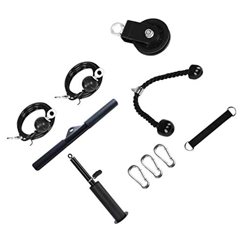BESPORTBLE Fitness LAT e sistema de polia de elevação para tríceps, puxar para baixo, bíceps, curva,