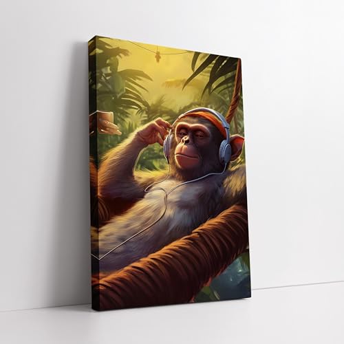 Tableau singe relaxant : l'art d'apporter de la bonne humeur chez soi