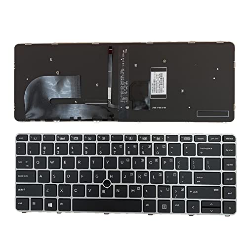 Siakoocty ノートパソコン 交換用 USレイアウト ポインティング付き バックライトキーボード付き HP EliteBook 840 G3/745 G3/840 G4/745 G4 836308-001 821177-001 819877-001