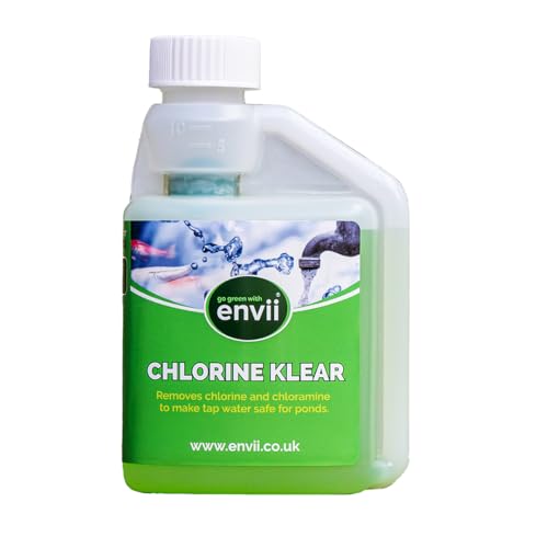 Envii Chlorine Klear Pond Tap Water Treatment Dechlorinator & Water Conditioner Natural Chlorine Remover Makes Tap Water Safe for All Fish - Treats up to 6 250 Litres of Tap Water