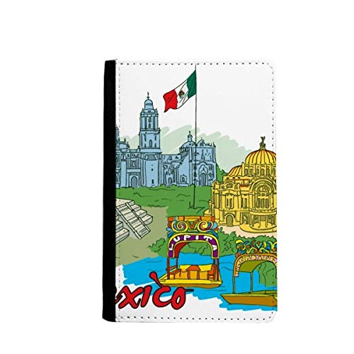 beatChong M�xico Bandera De La Cultura Famosa Lugares Tur�sticos Titular del Pasaporte De Graffiti Monedero De La Cartera De Tarjeta De Viaje Caso De La Cubierta