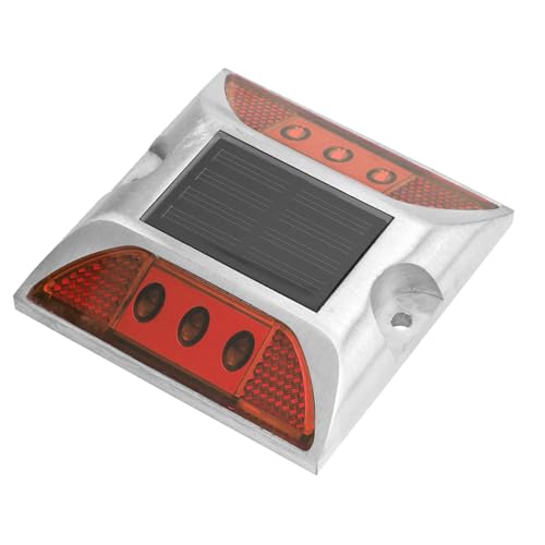 Baliza Solar LED Roja de Aluminio Fundido para Entrada de Garaje