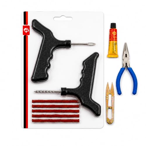 Image of Tubeless Tyre Puncture Repair Kit for Car Bike Motorcycle 5 Repair Strips
