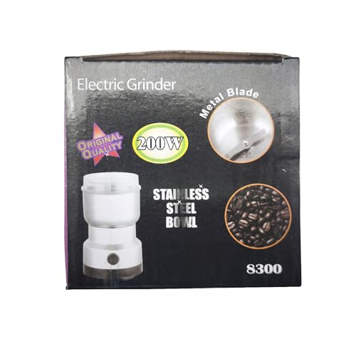 مطحنة قهوة كهربائية 300 مل متعددة الوظائف، أربع شفرات من الستانلس ستيل لطحن دقيق وفعال، لطحن حبوب القهوة والتوابل وبذور الكتان وغيرها