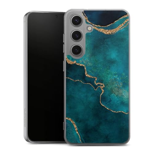 Coque silicone Samsung S25 paillettes marbre pour sublimer votre quotidien