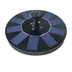 Zonnepompfontein, 5V / 1.4W Circle Garden Solar Powered Waterpomp met 4 spuitmonden, drijvende fontein pomp tuin…