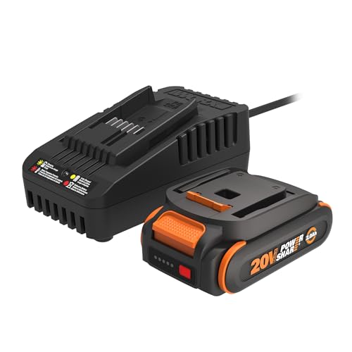 WORX 20V 2.0 Ah PowerShare Battery & 2 A Quick Charger Combo Kit