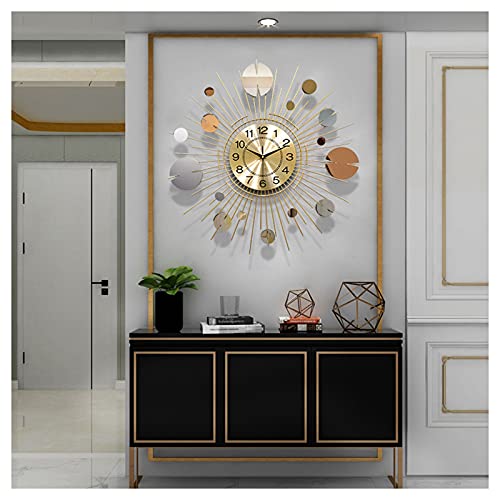Horloge de décoration en métal 3D grand format au design moderne et épuré