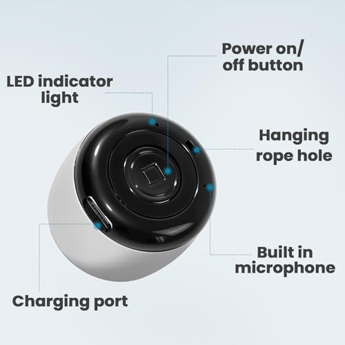 Image of Best Mini Portable Bluetooth Speaker with HD Sound & Bass I Smallest Wireless Bluetooth Speakers for Phone /PC /Tablet I Photo Selfie Button Answer Phone Calls I Cute Tiny Speaker (Silver)