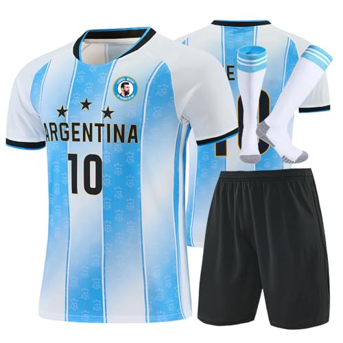 URAISEUS Boy's Soccer jersey Sport Shirt for Kids Outdoors Training Uniform Kit Youth Children's clothing (6-7years)