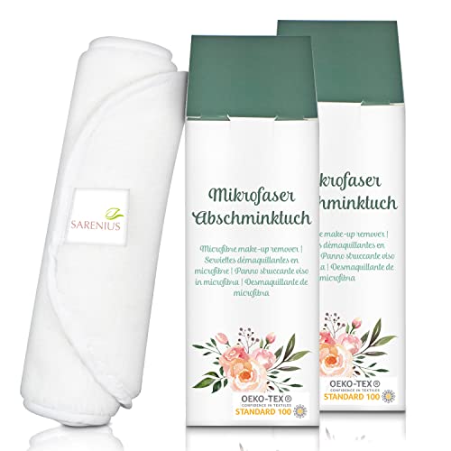 2x Toallitas desmaquillantes de microfibra lavable - Certificado OEKO-TEX - reutilizables - toalla facial - también para el maquillaje resistente al agua Cover
