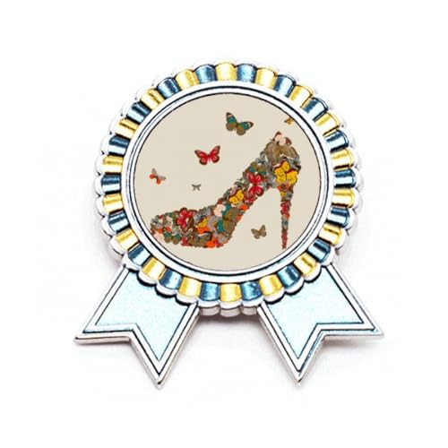 Broche chaussure à talon haut en métal taille M pour accessoiriser une veste
