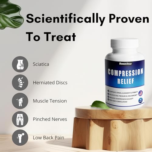 Image of Rosaclear relify Compression Relief Magnesium Complex - Advanced Spinal & Nerve Support Supplement with Glycinate, Malate & Taurate - Supports Disc Hydration, Daily Comfort - 90-Day Supply (1pc)