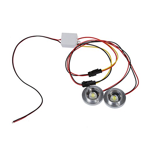 SODIAL(R) 2 LED Stroboscopi Lampade Strobo DC12V