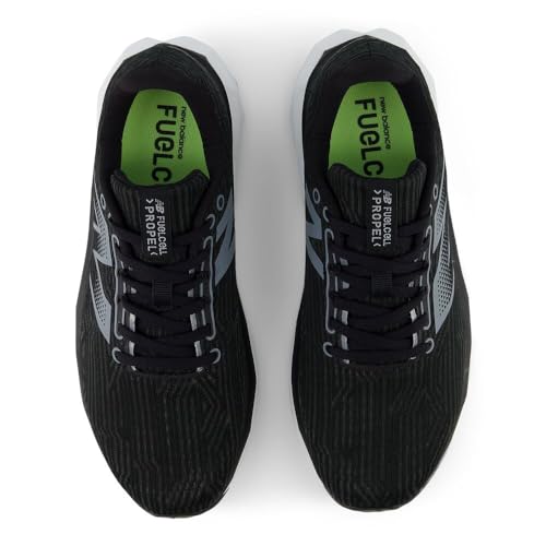 New Balance New Balance Women's FuelCell Propel V5 Running Shoe, Black/Steel/White, 10